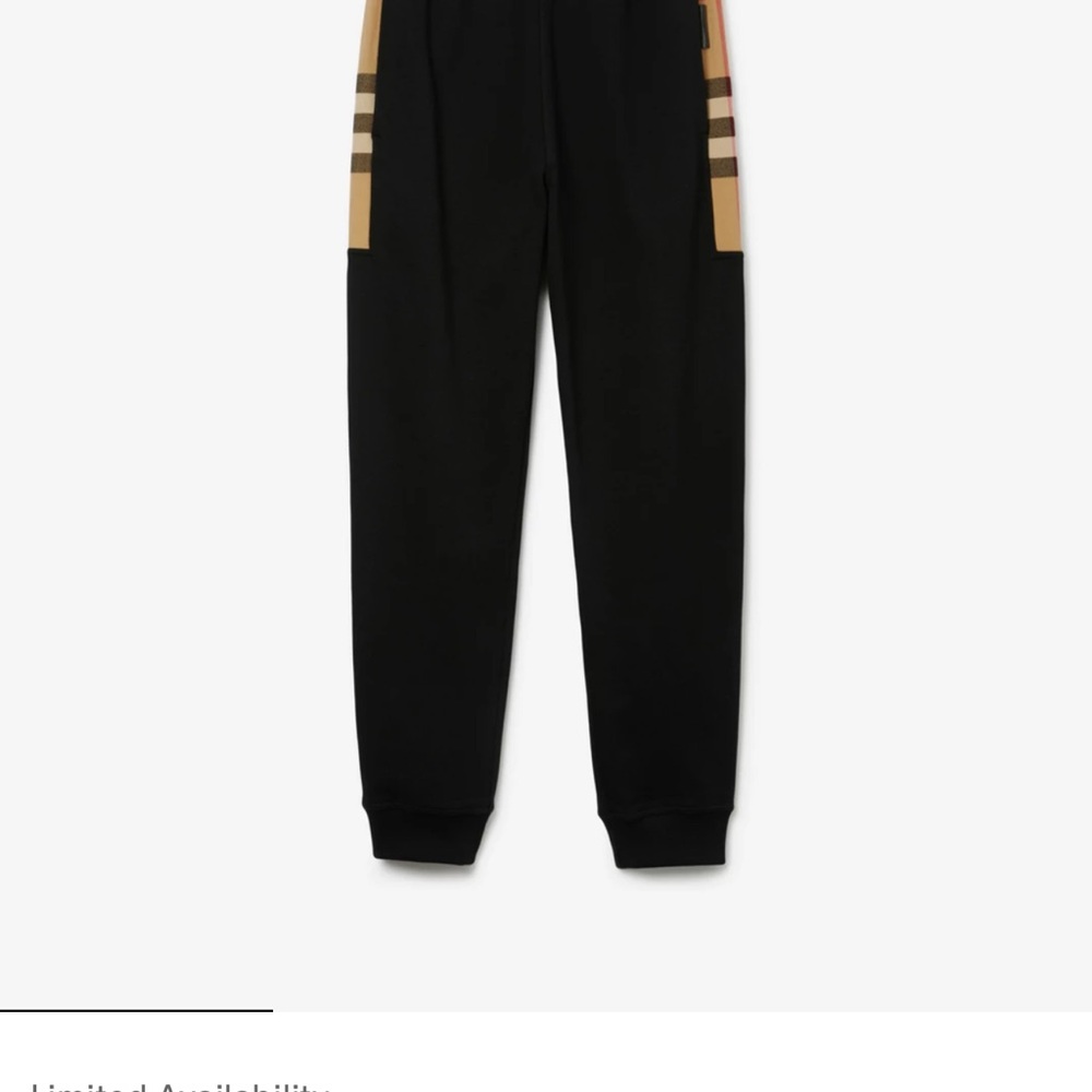 Burberry Black Pants with Tan Accents